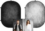 Kate 5X6.5Ft(1.5X2M) Black/Grey Collapsible Backdrop Pop-Up Self Tape Backdrops