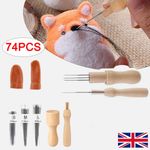 74 Pcs Wool Felting Needles Tools Set for Beginners Needle Felting Supplies Kit