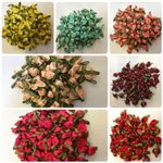 Satin Ribbon Roses Buds Embellishments Large 24 Colours 