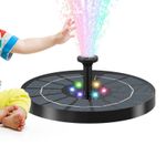 Bird Bath Fountain with Lights Floating Solar Toy Water Fountain Pump for Bird B