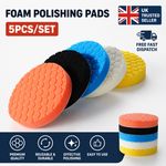 5Pcs Hex-Logic Buffing Polishing Pads for Car Buffer Polisher 5 Inch 125mm New