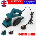 Electric Wood Planer Corded Wood Plane Handheld Woodworking Tool 3-1/4''