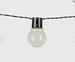 30 Festoon String Lights Battery Powered Black Cord Switch Control Modern