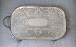 Viners of Sheffield Alpha Silver Plate Serving / Butlers Tray 56.5cm Claw Footed