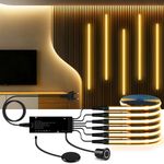 LED Light Kit for Acoustic Wall Slat Panels Touch Sensor Shelf Lighting UK Plug
