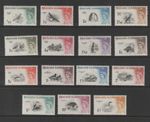 BUY OR BID, FREE POST- FALKLAND ISLANDS 1960 BIRDS SET, MM, SG 193/207 cat. £180