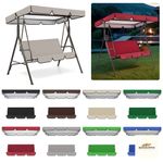 Replacement Canopy For Swing Seat 2/3 Seater + top Sizes Garden Park Cover UK