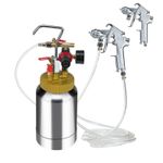 Uimoso 2L/0.5gal Paint Pressure Tank with 1.8mm Nozzle Spray Gun and Hose Kit