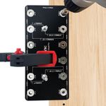 ENGYNC Shelf Pin Jig for 1/4 inch & 5mm, 19.2*9.0*0.5cm, Inch & 5mm Black 
