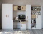 Youth Bedroom Furniture Set Wardrobe Desk Bookcase Shelf White Storage MACIUS