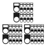Durable Plastic Push Button Switch Identification Board Black for Electrical Use