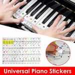 Plastic Piano Music Keyboard Sticker 37/49/61/88 Key Note Removable Sticker