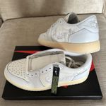 Air Jordan 1 Retro OG Low Rabbit Floral Swoosh - IF4391-100 Mens UK Size 7