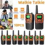 Lot Long Range Walkie Talkie 10km Handheld Radio Rechargeable 22 Channel UK