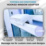 High Flow Air Con Hooked Window Vent Adapter AC 150mm 5.9" Air Conditioning
