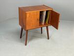 Vintage Teak Record Cabinet On Teak Legs 1970s Retro EB10680 MWOO