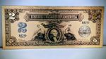 Check Out The Rare Collectors Gold Foil Plated Two Silver Dollars Bank Note