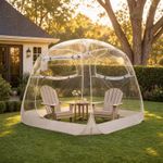 Pop-Up Bubble Tent Transparent Instant Setup Round Dome Tent with Zippered Door