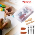 74-Piece Wool Felting Needle Kit – 3 Sizes for Beginners and Crafters