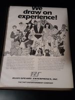 Ruby Spears Enterprises Animation Rare Original Promo Poster Ad Framed!