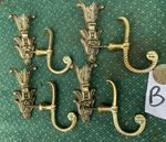 2 pr Stunning Vintage Curtain Hold Backs tie Solid Brass Ornate French Quality B