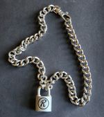 Sid Vicious "R" Padlock & Chain Punk Necklace