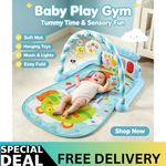 GYM PLAY MAT BABY NEWBORN KID 3 IN1 FITNESS MUSIC LAY FUN PIANO MUSIC KID GIFT
