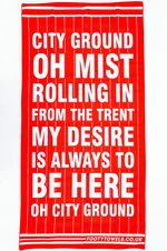 Nottingham Forest City Ground microfibre beach towel with towel bag NFFC England