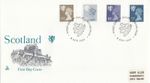 22p 18p 14p 11.5p Scotland Mercury FDC Edinburgh 1981 (151912)