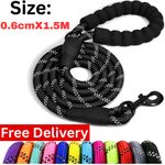 Extra Strong Reflective Rope Dog Lead with Foam Padded Handle Leash 150cm