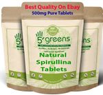 Spirulina 500mg Tablets Detox Cleanse Energy Immune Booster Weight loss Natural
