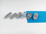 oo model railway Pack of 6 small waterline boats for harbours      0158