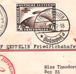 GERMANY Cover ZEPPELIN Air 4m *SÜDAMERIKAFAHRT* Overprint USA Scott c$375+ KZ171