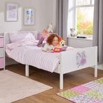 Kids White Single Bed with Decal – 1900x900 mattress fit