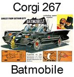 Corgi 267 Batman Batmobile Reproduction Spare Parts - Choose Part From List