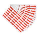 180Pcs Small Arrow Sticker Label 1.2x0.5" Adhesive Color Coding Sign, Red