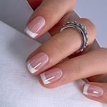 Short Square French Tip Press on Nails, Classic, Soft Gel