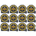 TOUGH MASTER 8m Tape Measure anti impact metric / imperial Pack of 12