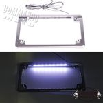 7" x 4" Motorcycle License Plate Frame w/ LED Light For Harley Dyna Softail