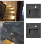 2pcs Motion Led Step Stair Lights 3W Outdoor Led Footlight Embedded Corner Lamp