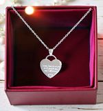 Personalised 925 Sterling Silver Engraved Heart Pendant Valentines Necklace Gift