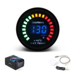 2'' 52mm Exhaust Gas Temperature Temp Gauge Digital Analog 20 LED Car EGT Meter