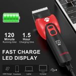 Electric Pet Dog Cats Grooming Clippers Low Noise Cordless Shaver Trimmer Kit UK