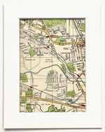 Vintage c. 1935 London Map - Mounted - SUDBURY, WEMBLEY, ALPERTON, PERIVALE