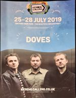 Doves Concert Poster 2019 Kendal Calling Festival Vintage Like new