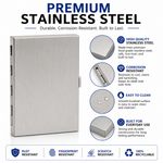 Metal Cigarette Case Holder Pocket Box Holds 9 Cigarettes Brushed Silver Gift UK
