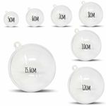 5-100 Clear Fillable Baubles 5-15.6cm Plastic Christmas Tree Decoration Round UK