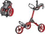 Caddytek CaddyLite Compact Semi-Auto Folding and Unfolding Golf Push Cart-Red