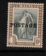 Malta 1926 KGV SG156 10/- slate-grey & brown MM Mounted Mint