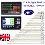 2/3 Axis Digital Readout DRO TTL Glass Linear Scale Encoder CNC Milling Lathe UK